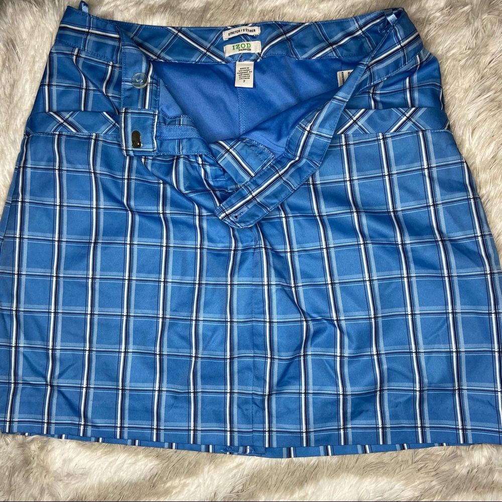 Cute Izod XPG Golf Skirt Skort Blue Plaid Women…